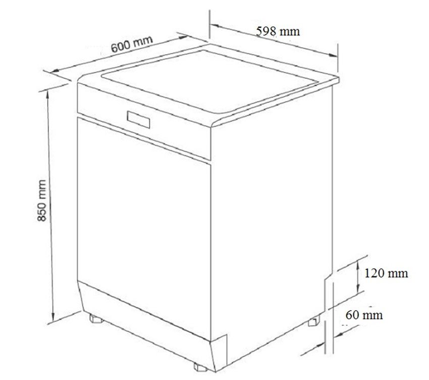 Máy rửa bát Giovani GD-LVS-337SX - Hàng chính hãng