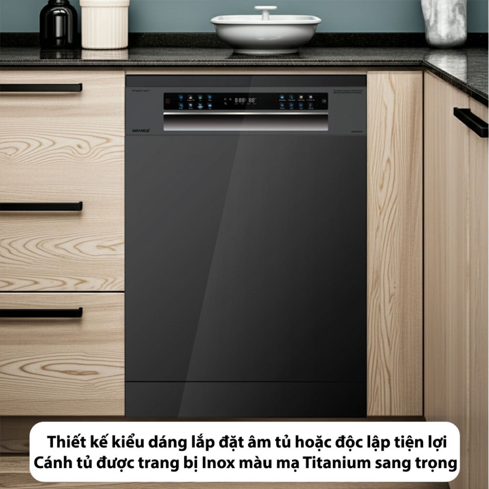 Máy rửa bát GrandX SMS8GX87B - Hàng chính hãng