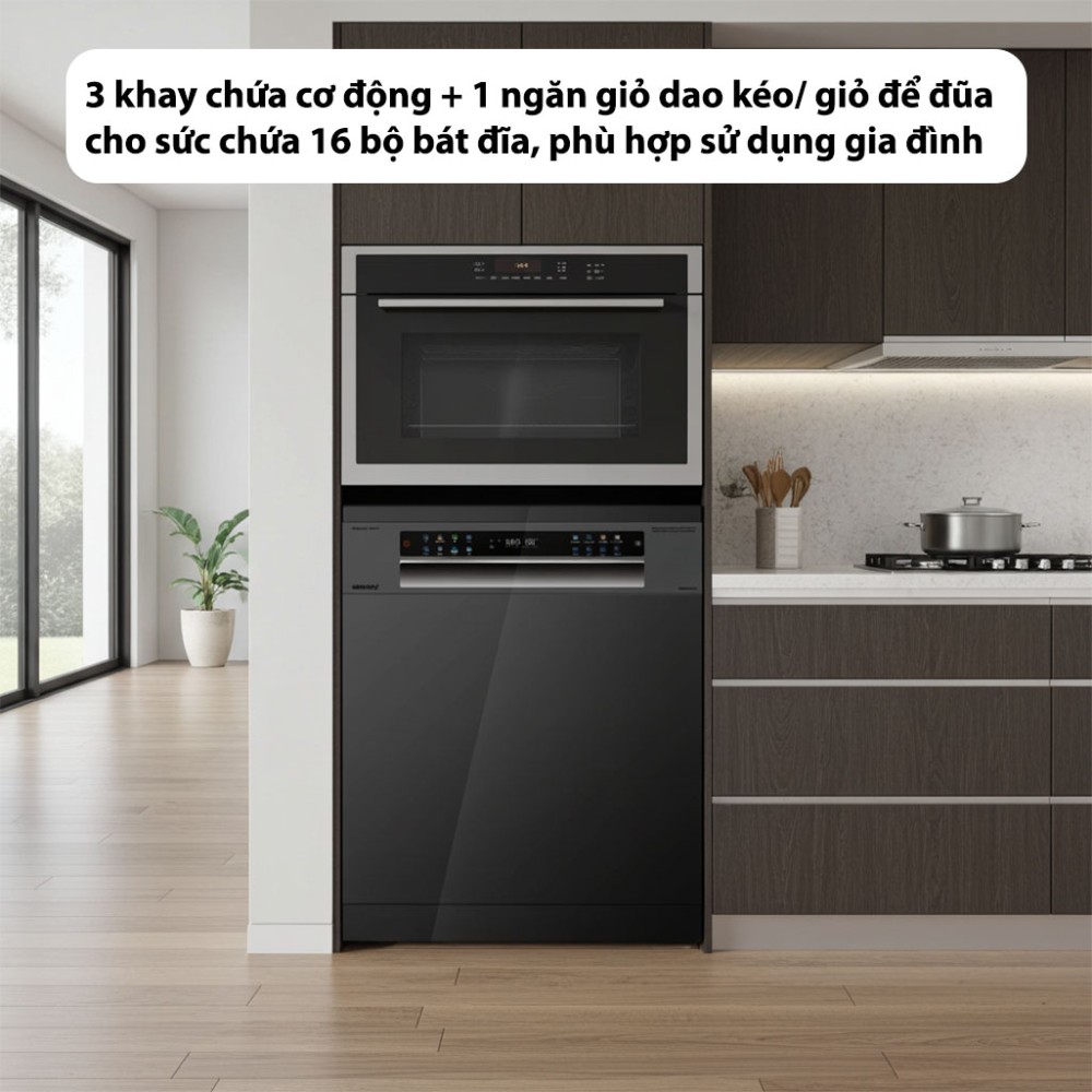 Máy rửa bát GrandX SMS8GX87B - Hàng chính hãng