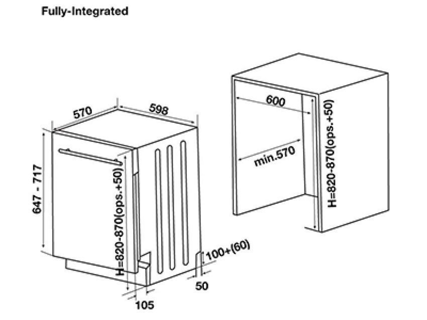 Máy rửa bát Hafele HDW-FI60A 533.23.260 - Hàng chính hãng