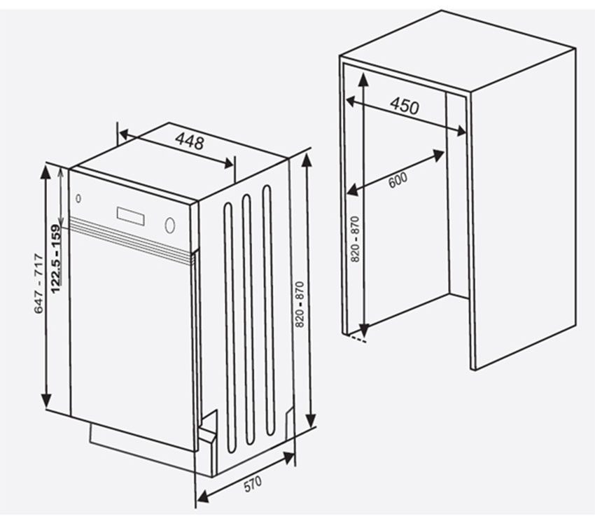 Thông số kĩ thuật của máy rửa bát Hafele HDW-HI45A 533.23.275