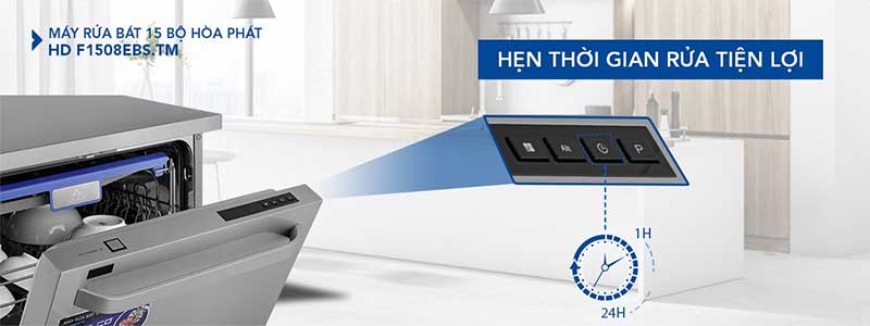 Máy rửa bát Hòa Phát HD-F1508EBS.TM - Hàng chính hãng