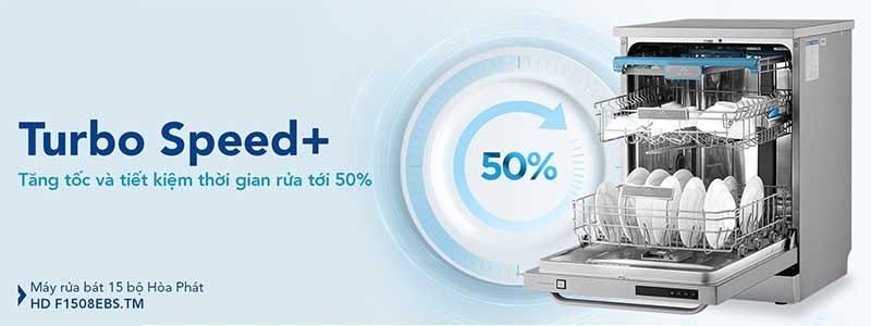 Máy rửa bát Hòa Phát HD-F1508EBS.TM - Hàng chính hãng