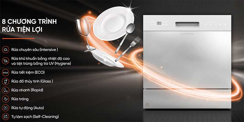 Máy rửa bát Junger DWJ-100 - Hàng chính hãng