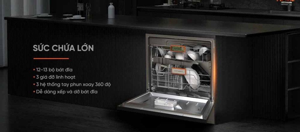 Máy rửa bát Junger DWJ-133-MS  - Hàng chính hãng