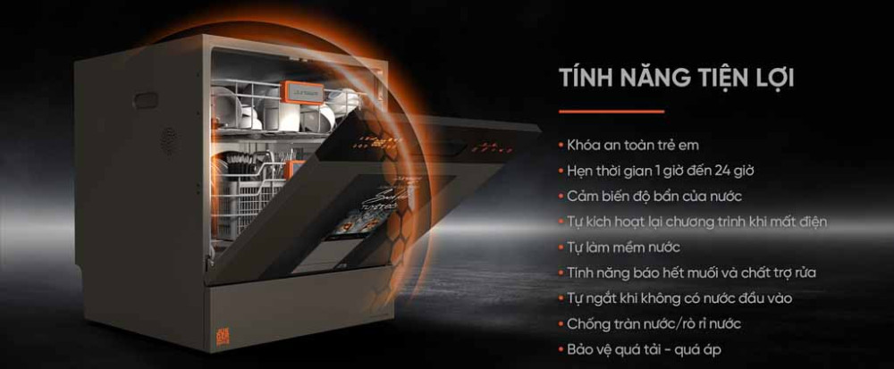 Máy rửa bát Junger DWJ-133-MS  - Hàng chính hãng