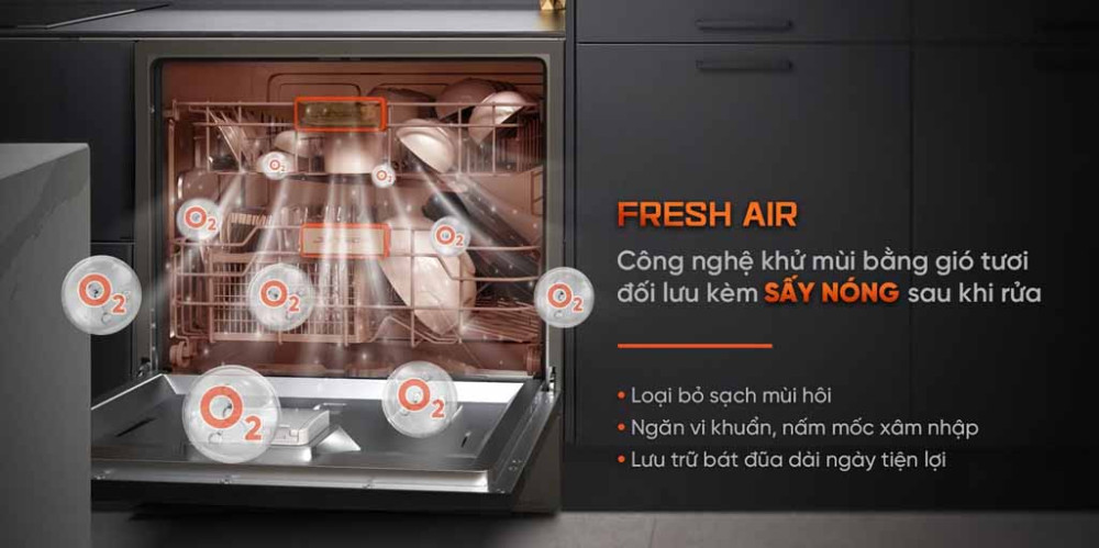 Máy rửa bát Junger DWJ-133-MS  - Hàng chính hãng