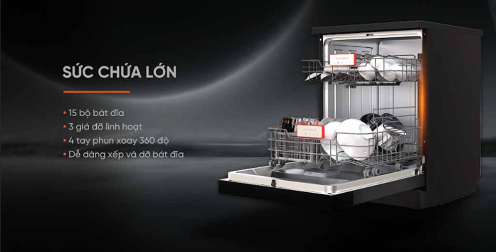 Máy rửa bát Junger Leopard DWJ-183-VG - Hàng chính hãng