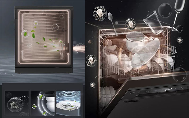 Máy rửa bát Kaff KF-S770TFTB - Hàng chính hãng