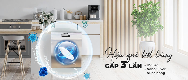 Diệt khuẩn của Máy rửa bát Nagakawa NK15D06M