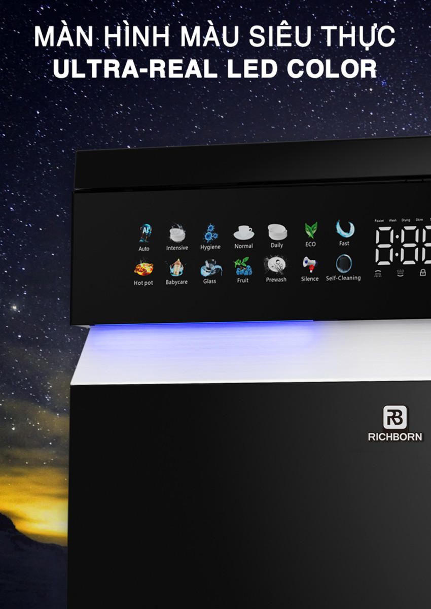 Bảng điều khiển cảm ứng kết hợp màn hình hiển thị rõ nét