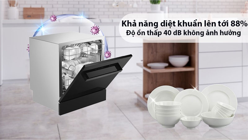 Chức năng khử khuẩn của Máy rửa bát Sevilla SV-R08