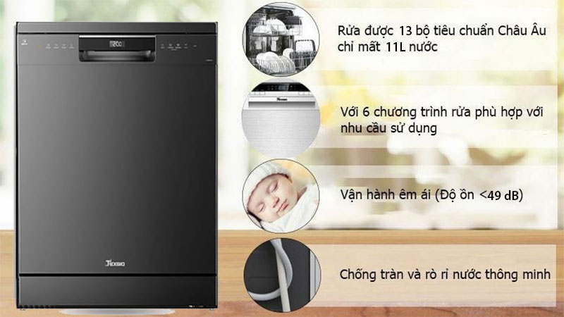 Máy rửa bát Texgio TG21H775B - Hàng chính hãng