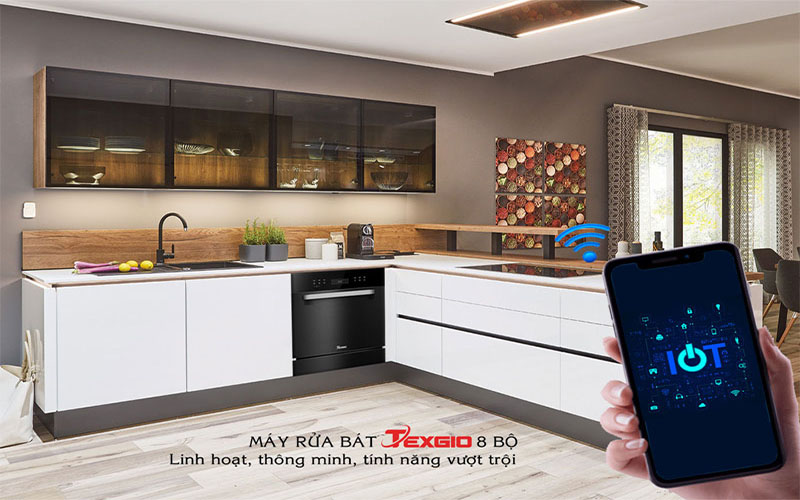 Máy rửa bát Texgio TGWF68GB