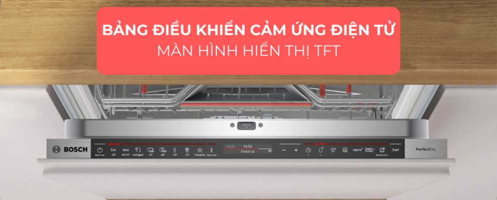 Máy rửa bát âm tủ Bosch SMD8TCX04E  - Hàng chính hãng