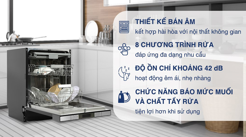 Máy rửa bát Hafele HDW-SI60AB 538.21.320 - Hàng chính hãng