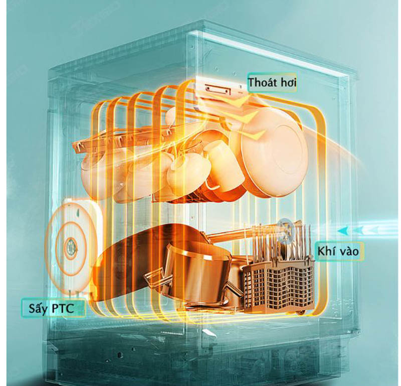 Máy rửa bát âm tủ Kaff KF-BISMS8 PLUS - Hàng chính hãng