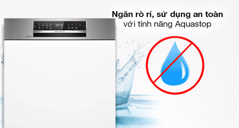 Máy rửa bát bán âm Bosch SMI6ZCS16E - Hàng chính hãng