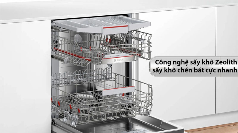 Máy rửa bát bán âm Bosch SMI6ZCS16E - Hàng chính hãng