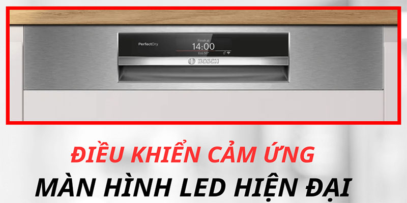 Bảng điều khiển của Máy rửa bát bán âm Bosch SMI8TCS01E