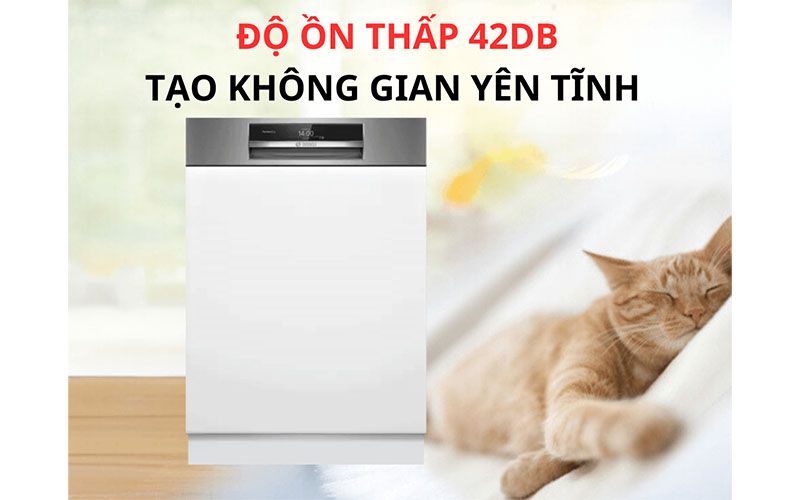 Độ ồn của Máy rửa bát bán âm Bosch SMI8TCS01E