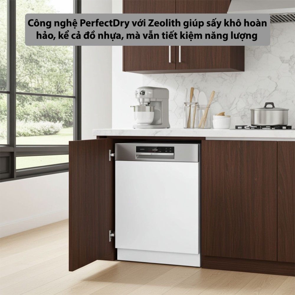 Máy rửa bát bán âm Bosch SMI8ZDS81T Serie 8 - Hàng chính hãng