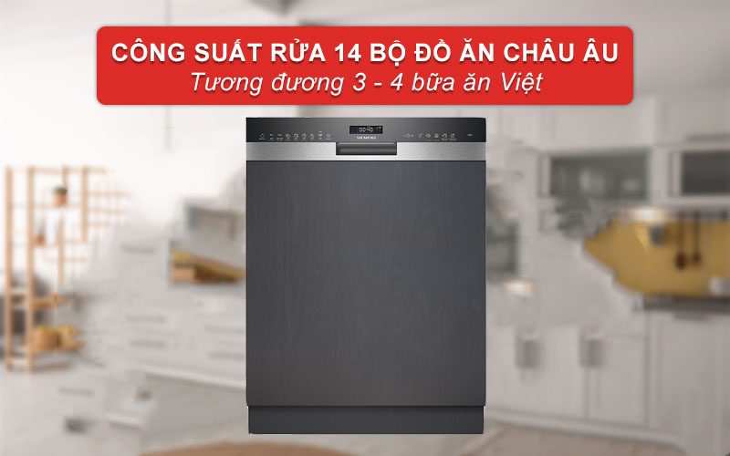 Máy rửa bát bán âm Siemens SN55ZS49CE iQ500 - Hàng chính hãng
