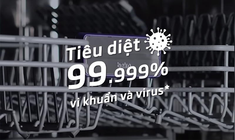 Chương trình rửa Hygiene Intense tiêu diệt đến 99.99% vi khuẩn, virus