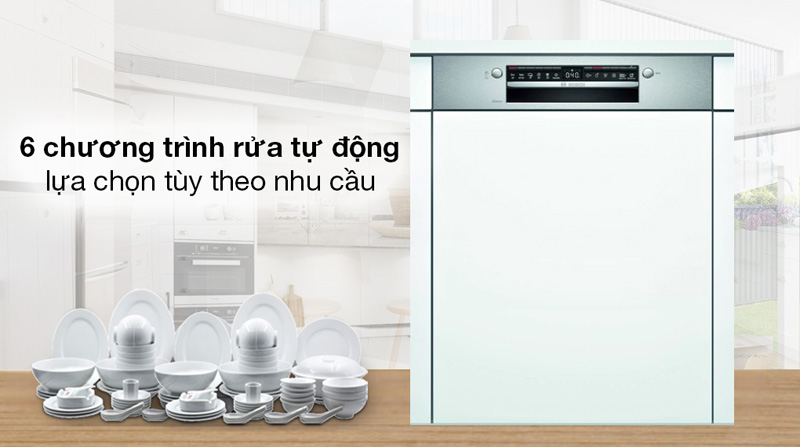 Máy có 6 chương trình rửa tự động, đáp ứng nhu cầu sử dụng của gia đình