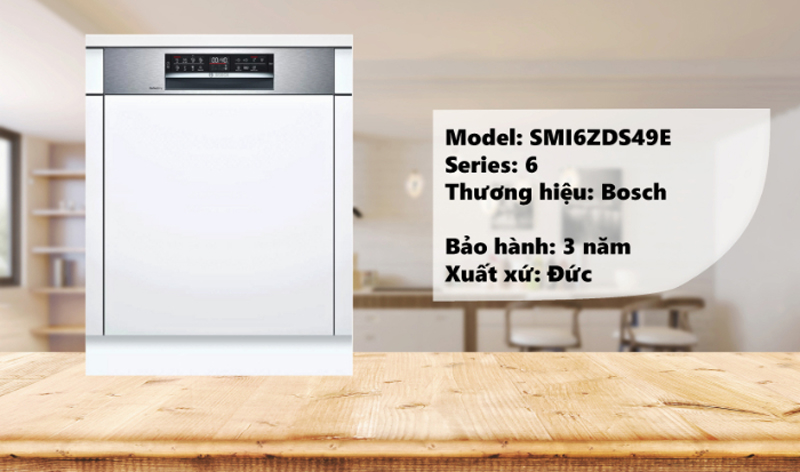 Máy rửa bát Bosch SMI6ZDS49E - Hàng chính hãng