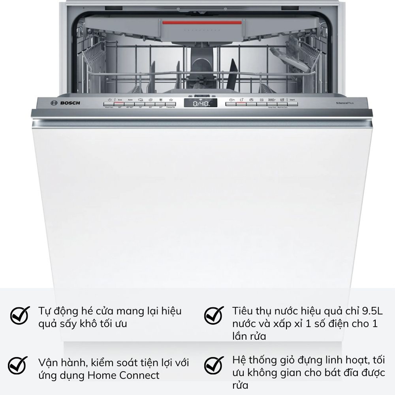 Máy rửa bát Bosch SMV4ECX14E  - Hàng chính hãng