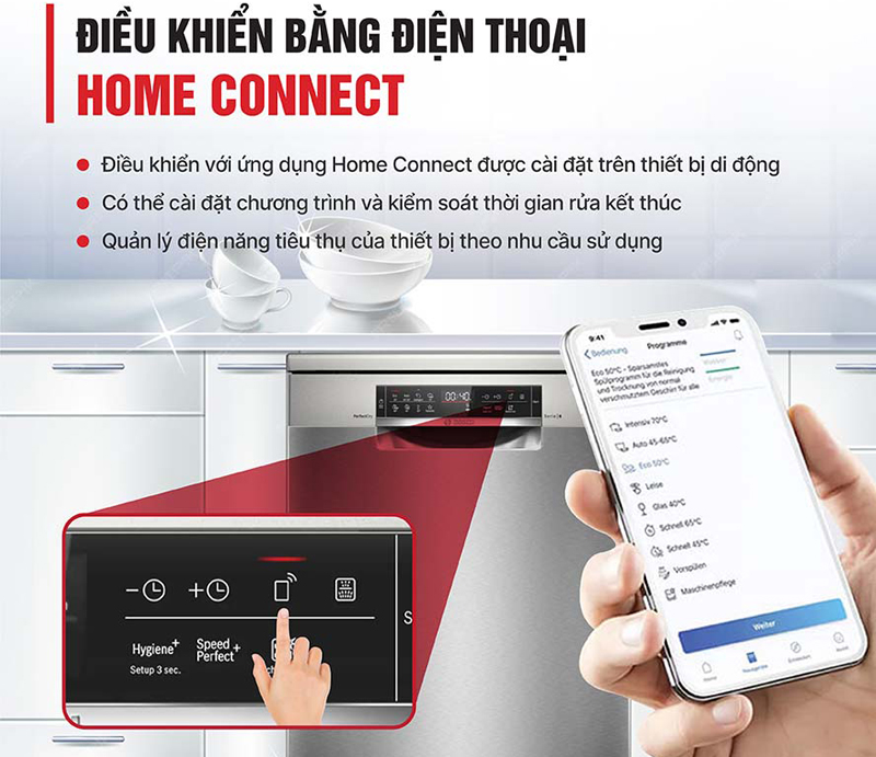 Máy rửa bát độc lập Bosch SMS6ZCI00P - Hàng chính hãng