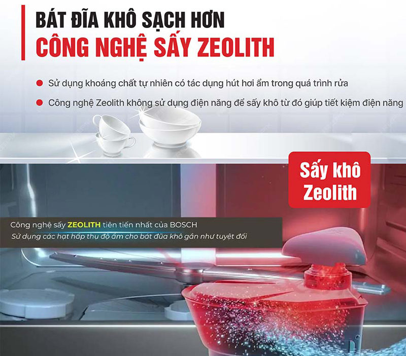 Máy rửa bát độc lập Bosch SMS6ZCI00P - Hàng chính hãng