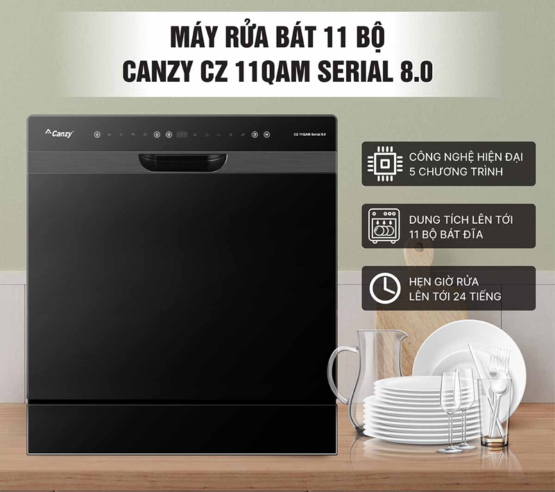Máy rửa bát Canzy CZ-11QAM - Hàng chính hãng