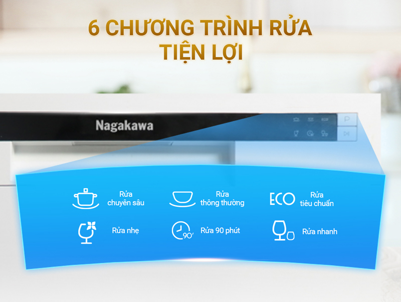 Máy rửa bát Nagakawa NK8D61M - Hàng chính hãng