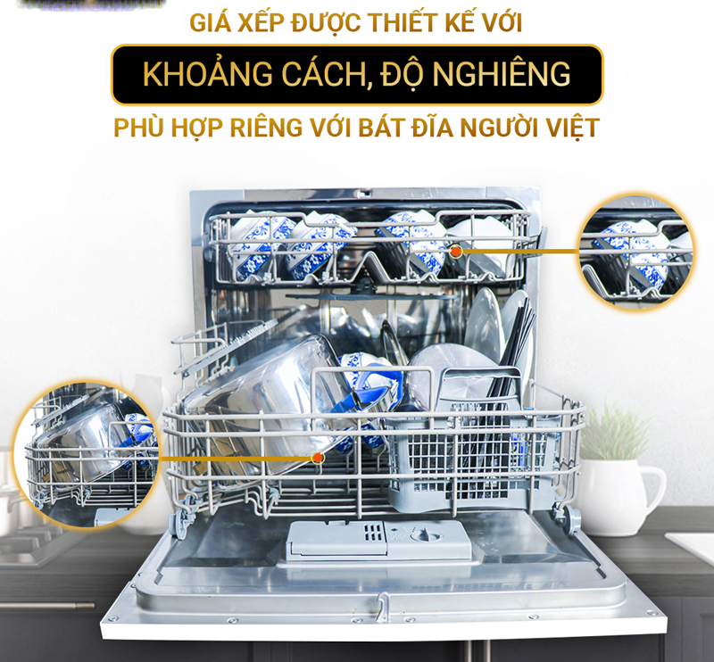 Máy rửa bát Nagakawa NK8D61M - Hàng chính hãng