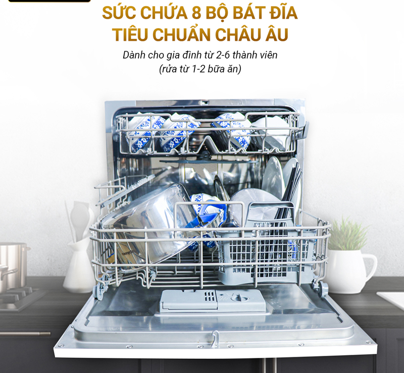 Máy rửa bát Nagakawa NK8D61M - Hàng chính hãng