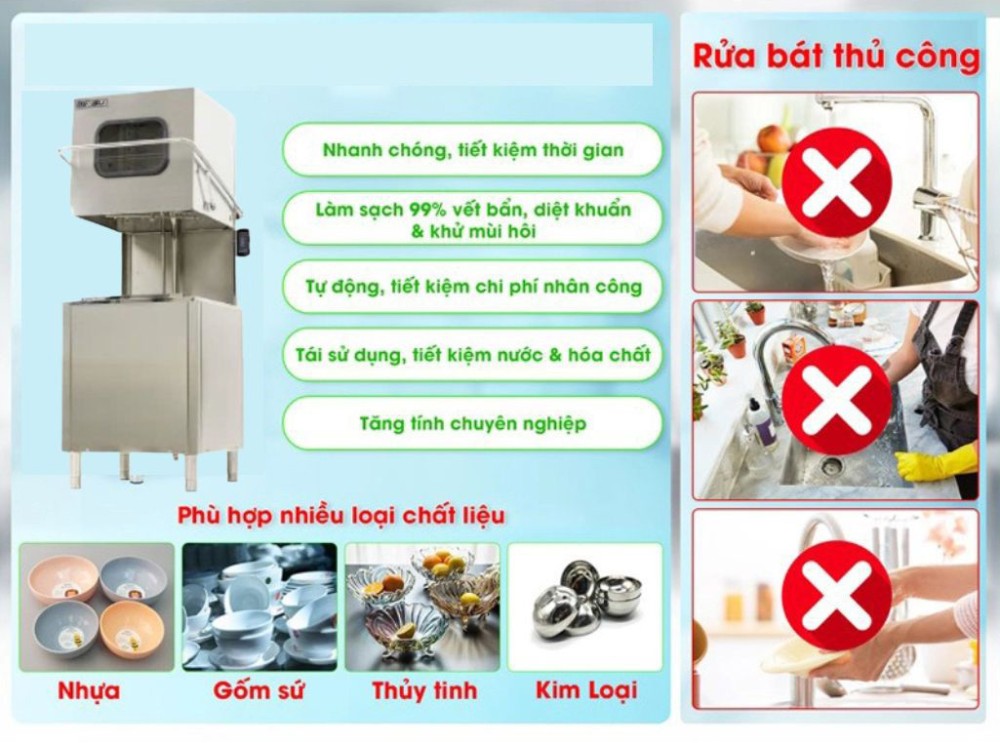 Máy rửa bát công nghiệp Turbo Gold TG-DW3060P - Hàng chính hãng