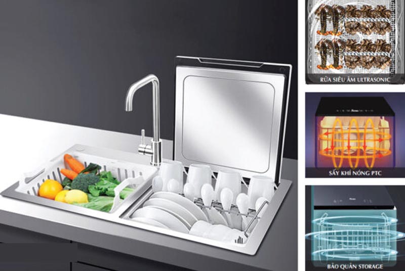Máy rửa bát đa năng Texgio TGUS06HA - Hàng chính hãng