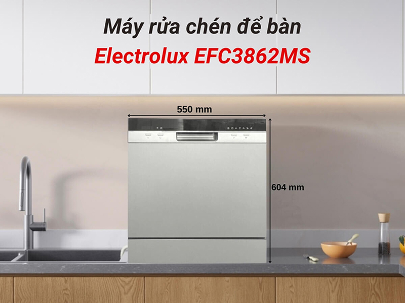 Máy rửa bát để bàn Electrolux EFC3862MS - Hàng chính hãng