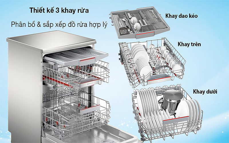 Máy rửa chén độc lập Bosch SMS6ECI04E - Hàng chính hãng