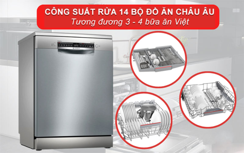 Công suất rửa của Máy rửa bát độc lập Bosch SMS6ZCI15E