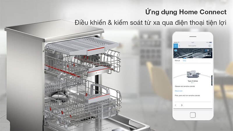Máy rửa chén độc lập Bosch SMS6ZCI37Q - Hàng chính hãng
