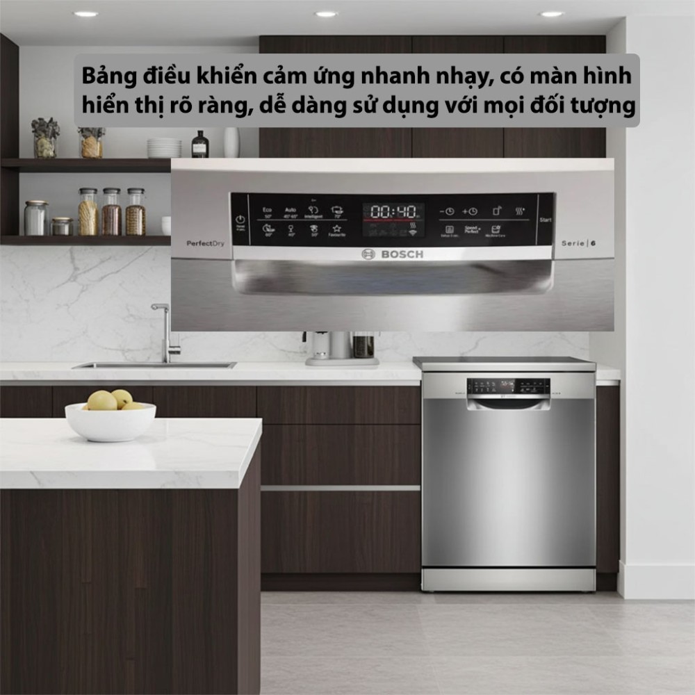 Máy rửa bát độc lập Bosch SMS6ZCI85M serie 6 - Hàng chính hãng