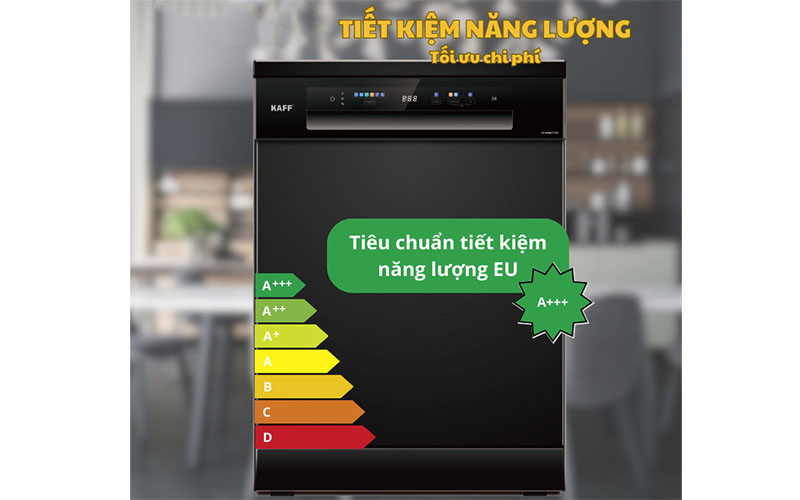Máy rửa chén độc lập Kaff KF-BHMI775YB/YS - Hàng chính hãng