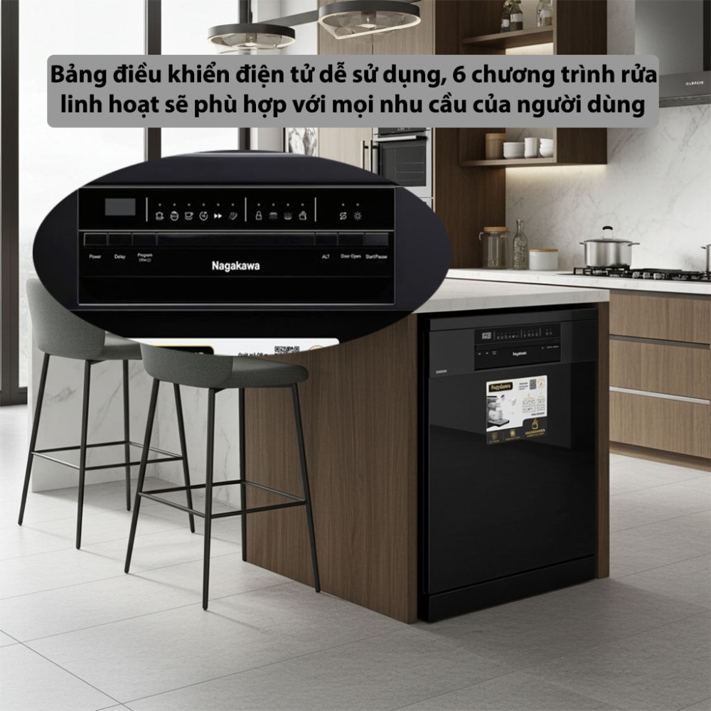 Máy rửa bát độc lập Nagakawa NMD9818 - Hàng chính hãng