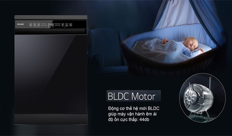 Máy rửa bát độc lập Spelier SP-15-DW-NX-BLACK - Hàng chính hãng