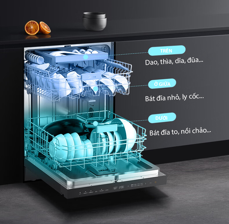 Máy rửa bát Eurosun SMS82EU88B - Hàng chính hãng