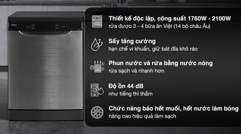 Máy rửa chén độc lập Hafele HDW-F602EB - Hàng chính hãng