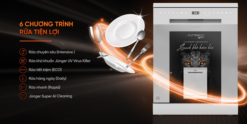 Máy rửa bát Junger 15 bộ DWJ-140 - Hàng chính hãng